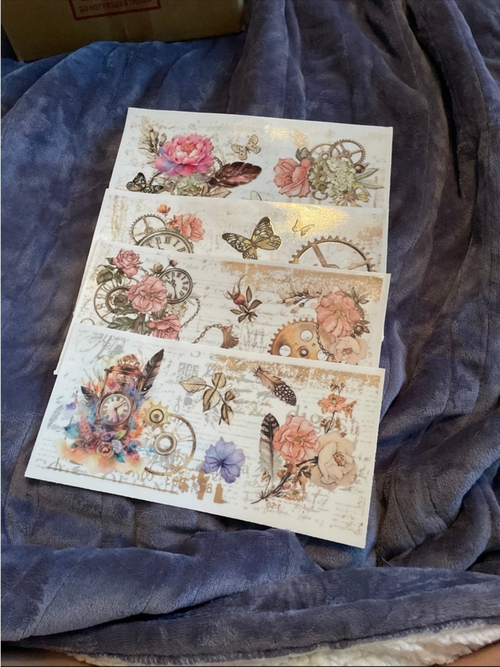 collection of decorative stickers feature floral and vintage-inspired designs - Picture 2 of 3